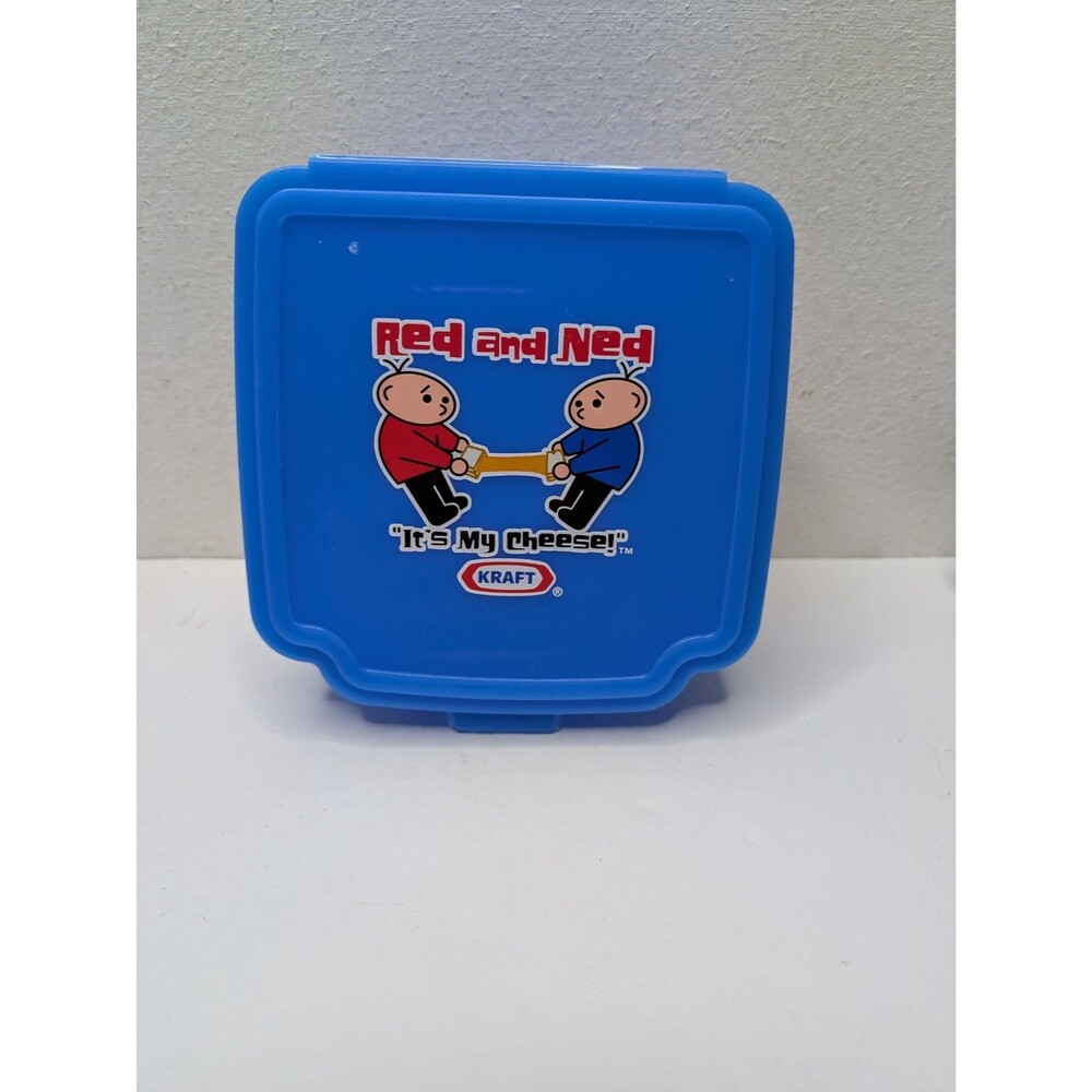 Kraft Cheese Singles Container Red and Ned It’s My Cheese Promo Blue Box Vintage